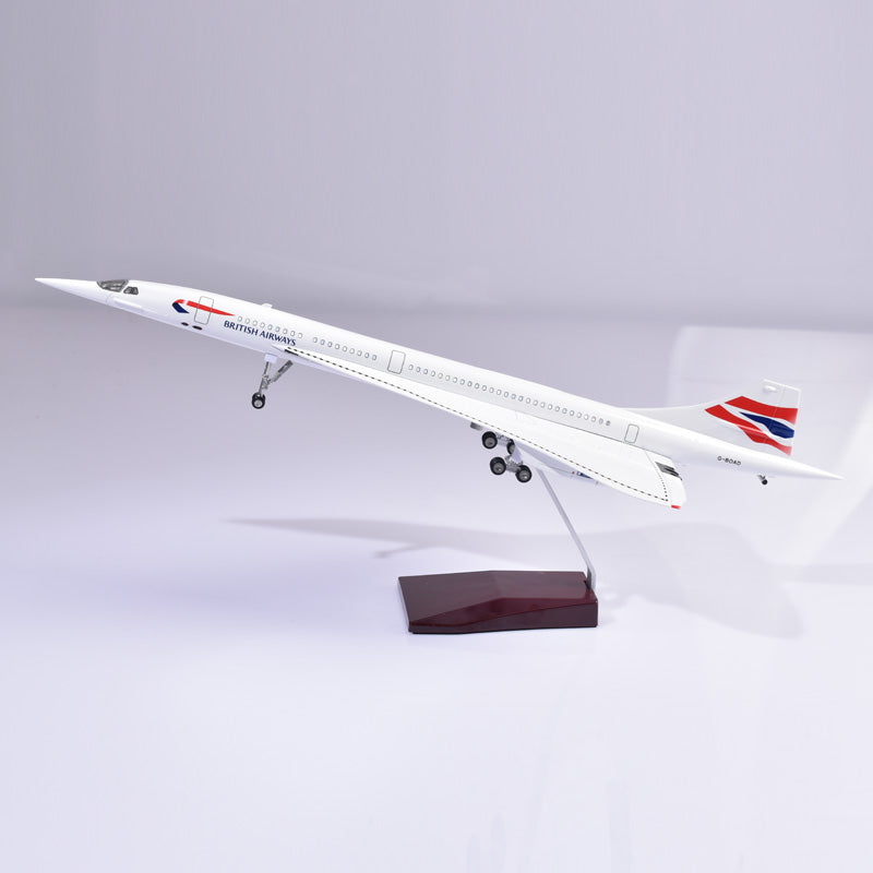 British Concord With Light &amp; Wheel  Plane Model Airplane Model Aircraft AV8R