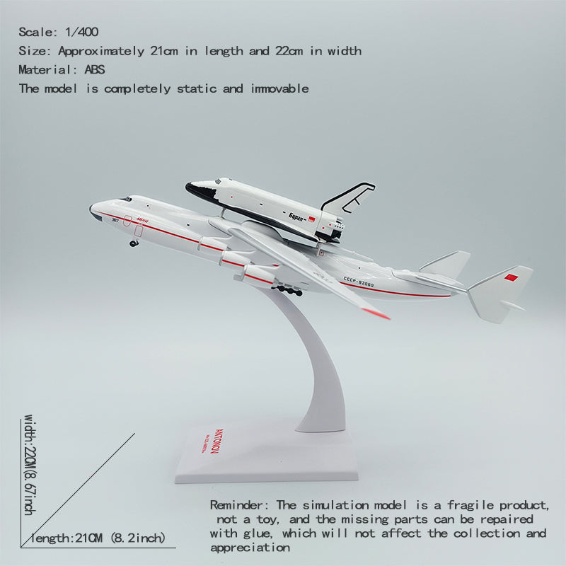 Antonov An-225 AN225 "Mriya" Space Shuttle Blizzard Diecast ABS Plastic Airplane AV8R
