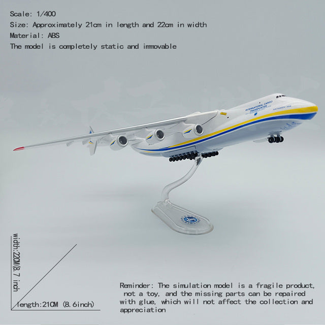 Antonov An-225 AN225 "Mriya" Space Shuttle Blizzard Diecast ABS Plastic Airplane AV8R