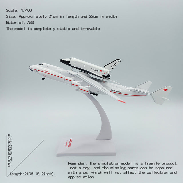Antonov An-225 AN225 "Mriya" Space Shuttle Blizzard Diecast ABS Plastic Airplane AV8R