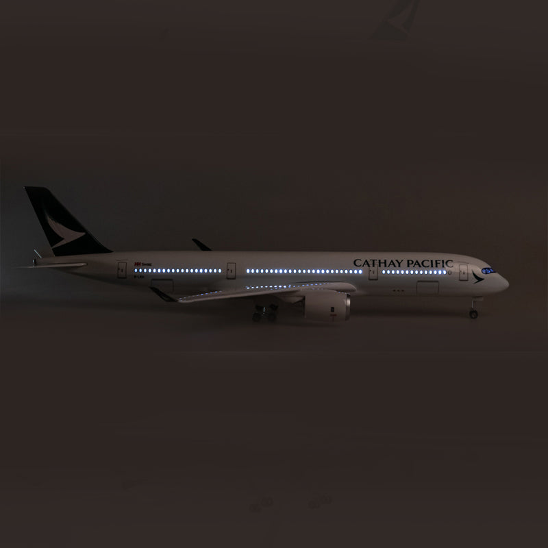 Cathay Pacific Airbus A350 Airplane Model Plane With Light &amp; Wheel Aircraft AV8R