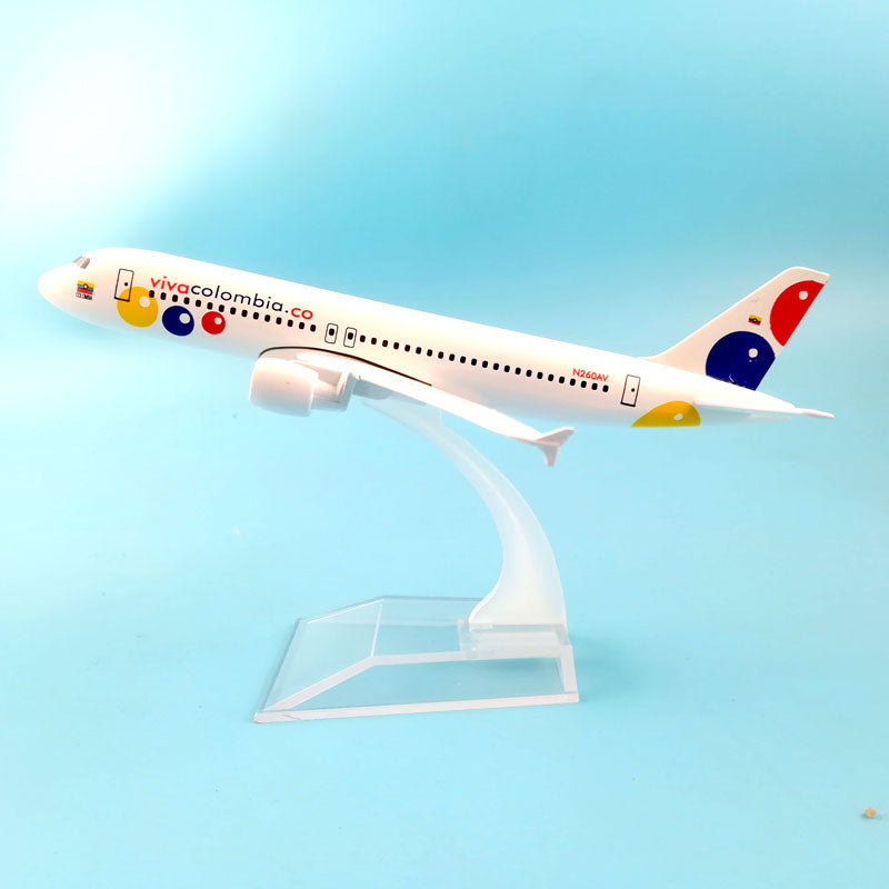 viva colombia Airlines Aeroplane model Airbus A320 airplane 16CM Metal alloy diecast 1:400 airplane model toys Collectible gift AV8R